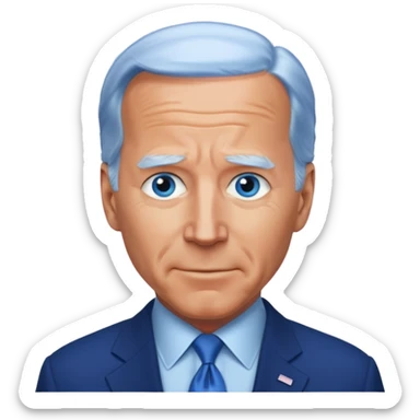 Joe Biden with blue eyes sticker