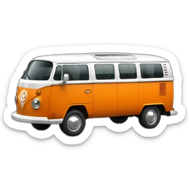 orange-t4-vw-bus-with-white-roof-extension sticker