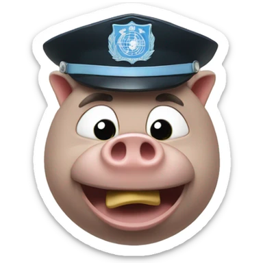 Un cochon policier  sticker