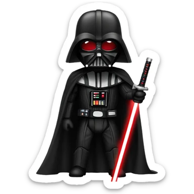 Dark Vador avec son sabre laser rouge e sticker