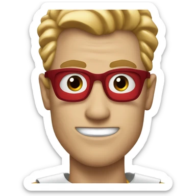 super homelander from "the boys" series with red eyes  sticker