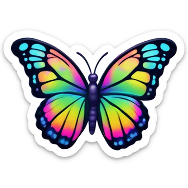 lisa frank butterfly sticker