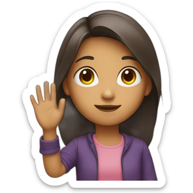 A girl with a raised hand  sticker