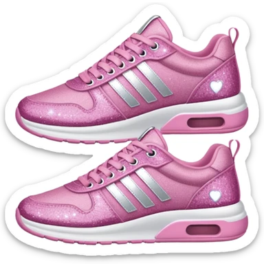 pink glitter fabric sneakers no brand sticker