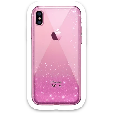 glitter pink iphone sticker