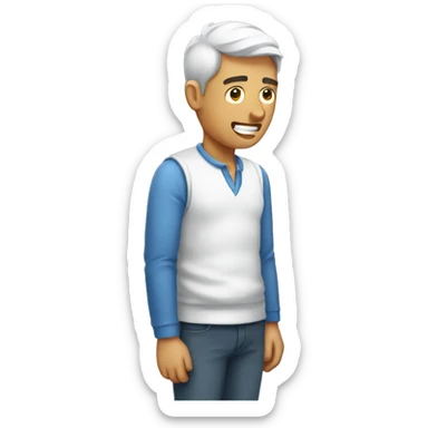 Guy with sore back  sticker