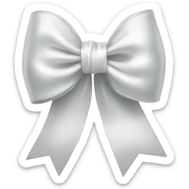 white satin bow sticker