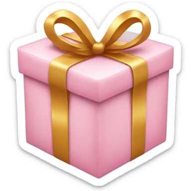 Light pink present sticker