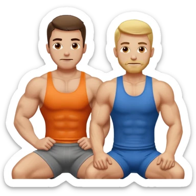 Two gym brothers. One hardworking at gym, the other skinny lazy ass sticker