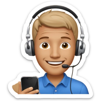 Man doing facetime sticker