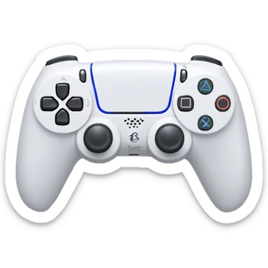 PlayStation 5 with a controller in white sticker