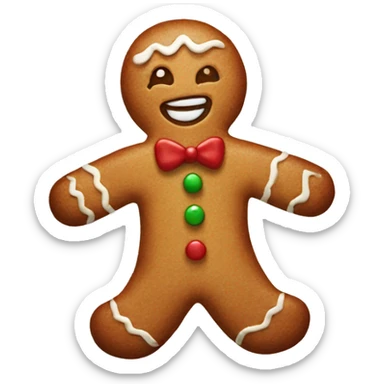 Gingerbread man sticker
