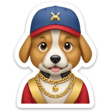 Dog rapper sticker