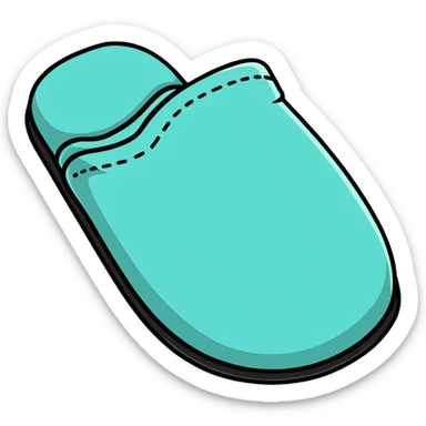 comfortable house slippers sticker