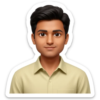 Indian young man at 25 years old  sticker