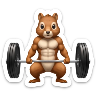Squirrel dead lift sticker