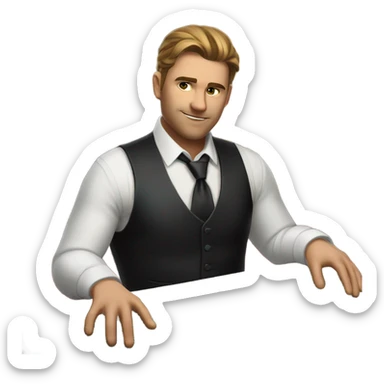 casino dealer sticker