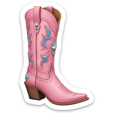 pink cowgirl boot sticker
