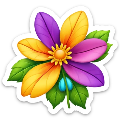 Tangled flower emoji sticker