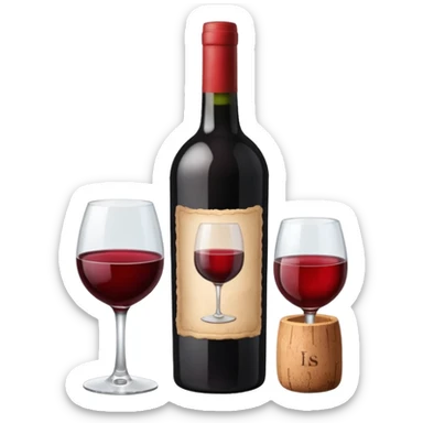 Bottle of wine sticker