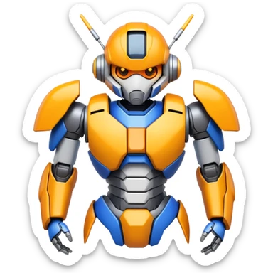 Futuristic Anime-styled Medabots Metabee sticker