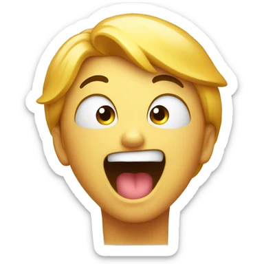 Excited freaking out face with hands sticker