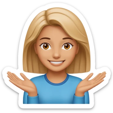 Emily gave with you he put and hands on both sides  sticker