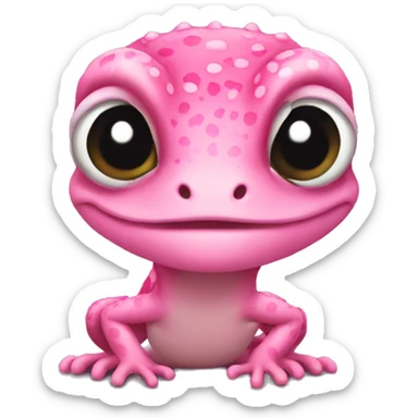 pink gecko sticker