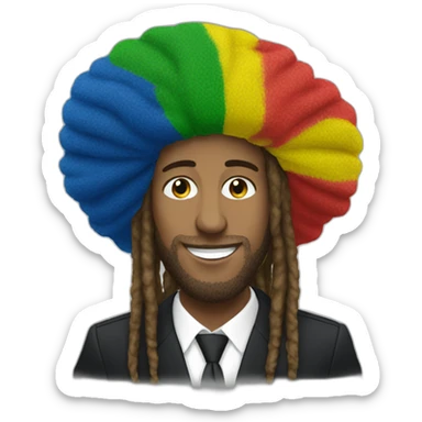 Rasta macron sticker