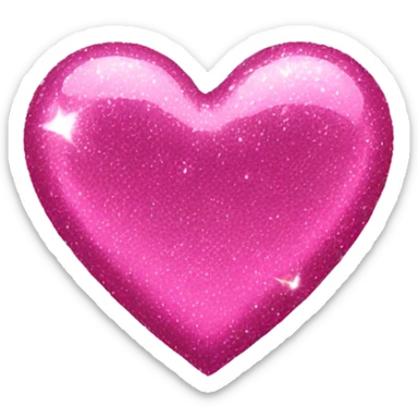 pink sparkly heart  sticker