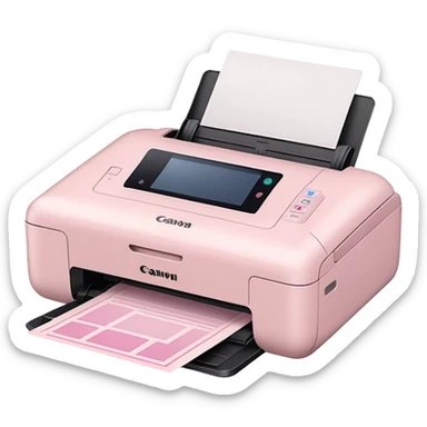 Pale Pink Scanners Printer Canon sticker