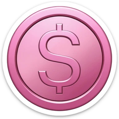 símbolo usd en color rosa con este código de color #FDD2EF sticker