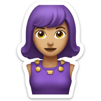 simbolo de defensa a la mujer con tonalidades de color morado  sticker