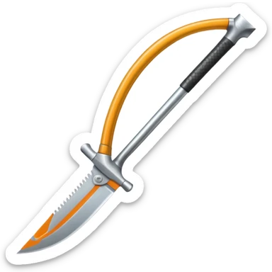 Sickle used to cut grass sticker