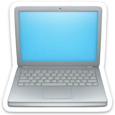 Light blue laptop sticker