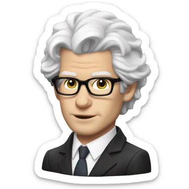 Andrew Garfield in Miranda Priestly wig sticker