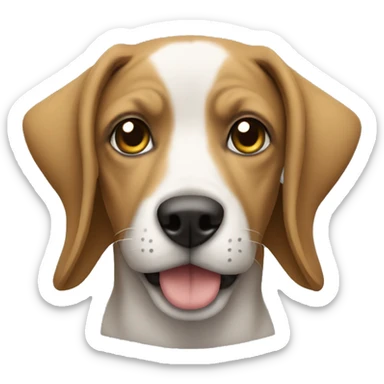 Dog wearing a hoodie sticker