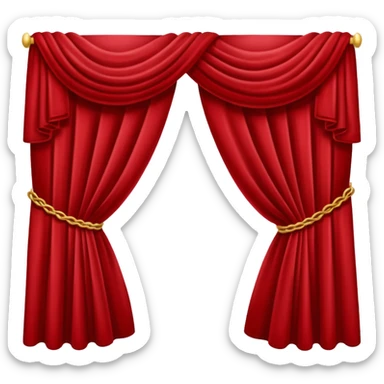 theater, red curtains sticker