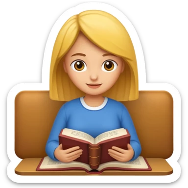 Chica linda leyendo la biblia sticker