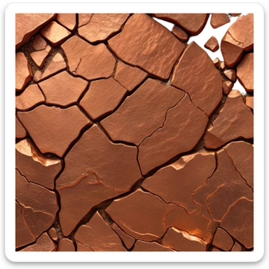 Cinematic Realistic Copper Ore, Warm and earthy, with rich, reddish-brown hues and intricate swirls of natural patterns across the rough, raw surface. The metal catches light with a gentle, glowing shimmer, exuding a rustic, organic charm. Soft glowing outline, capturing the essence of earthy elegance and natural beauty in raw copper ore. sticker