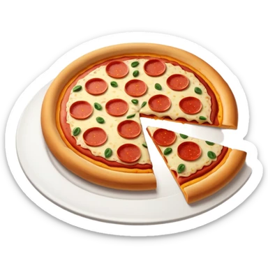 circle pizza sticker
