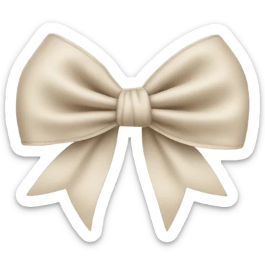Beige bow sticker