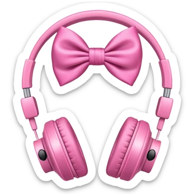 headphones with bow sticker