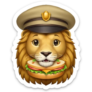 Lion at a picnic  sticker