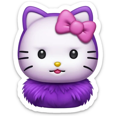 Hellokitty PurPle sticker