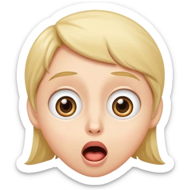 A surprised face after tasting something new sticker