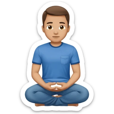 человек сидит на коленях sticker