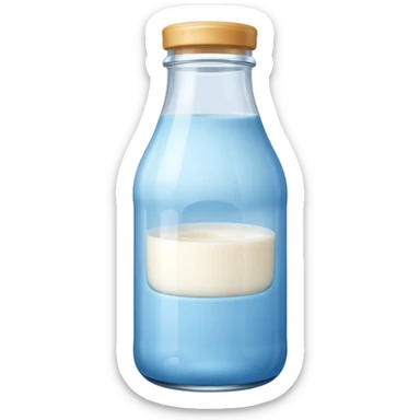 baby Milk bottle blue sticker