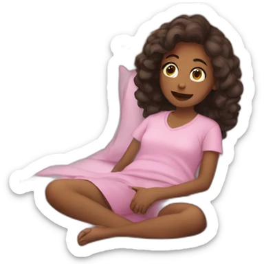 Girl sleepover sticker