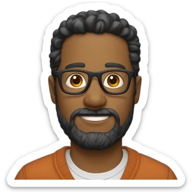 Glasses and semi Boulevard man sticker